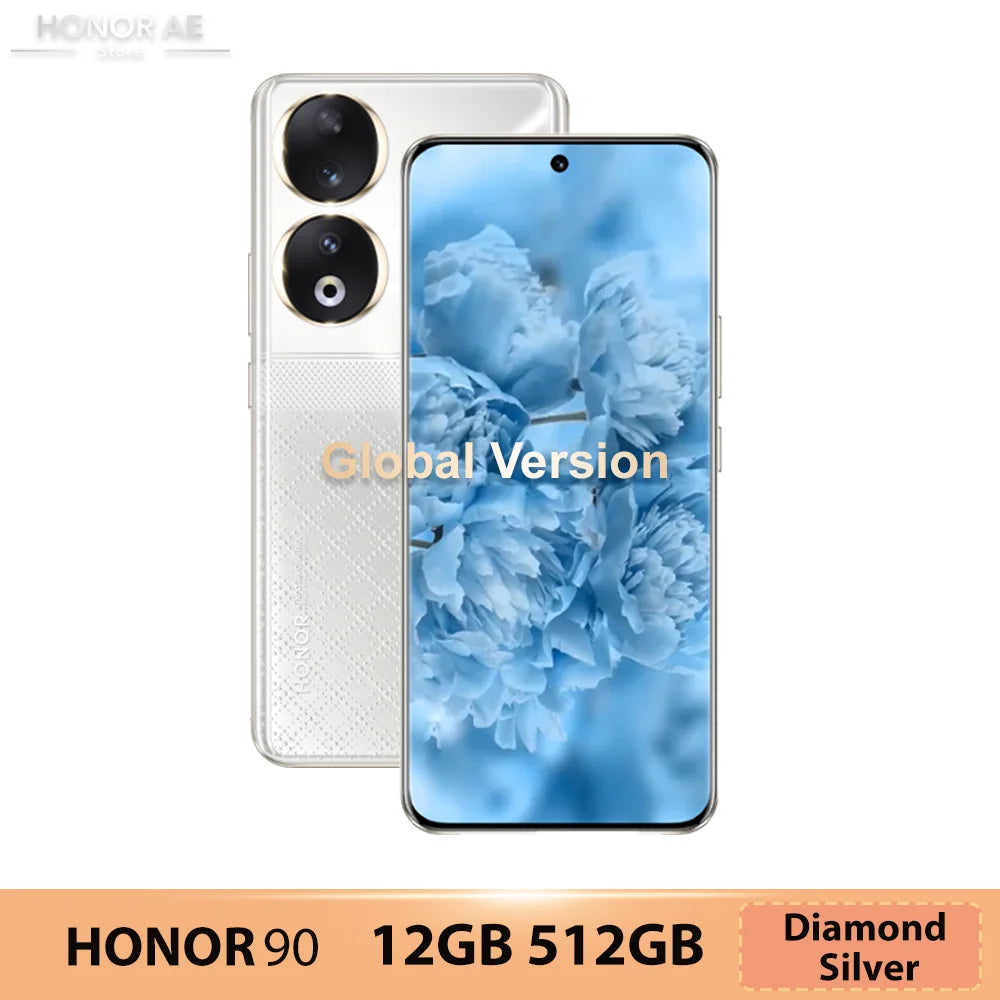 Global Version HONOR 90 5G 200MP Ultra-Clear Camera Snapdragon 7 Gen 1 5000mAh Battery Life 66W Supercharger 120Hz