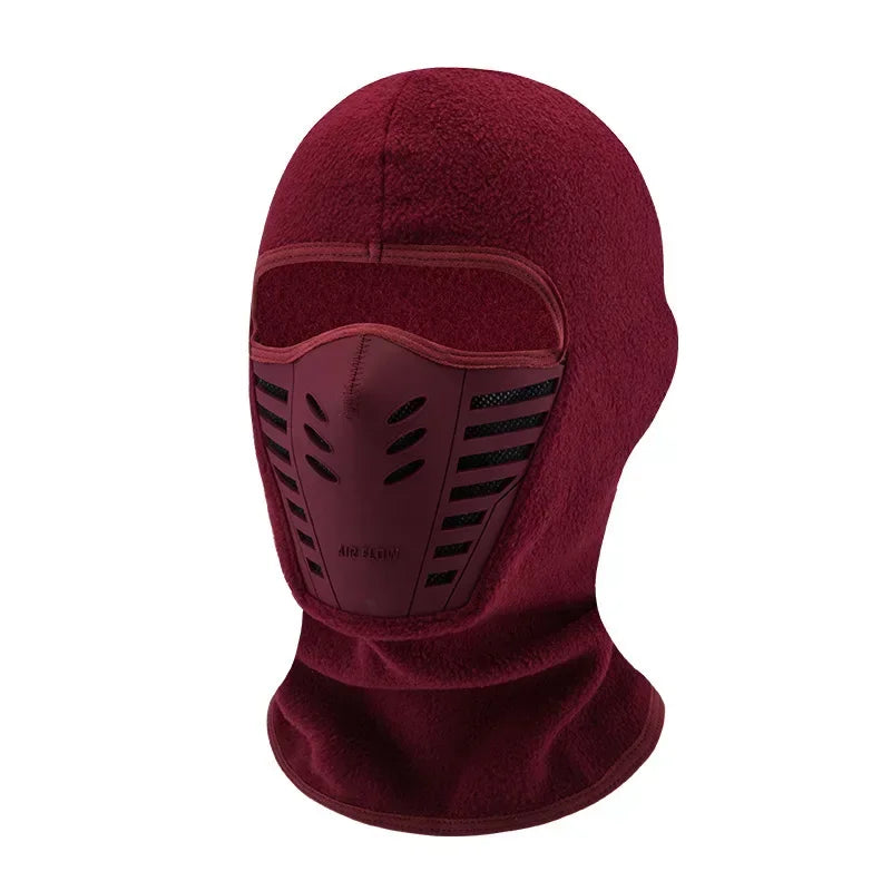 Winter Windproof Dustproof Face Shield Fleece Motorcycle Mask Thermal Neck Full Face Mask Keep Warm Riding Balaclava Biker Ski