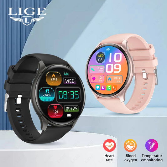 LIGE Smart Watches Women Men Bluetooth Connected Phone Music Fitness Sports Bracelet Sleep Monitoring Smartwatch For Android IOS