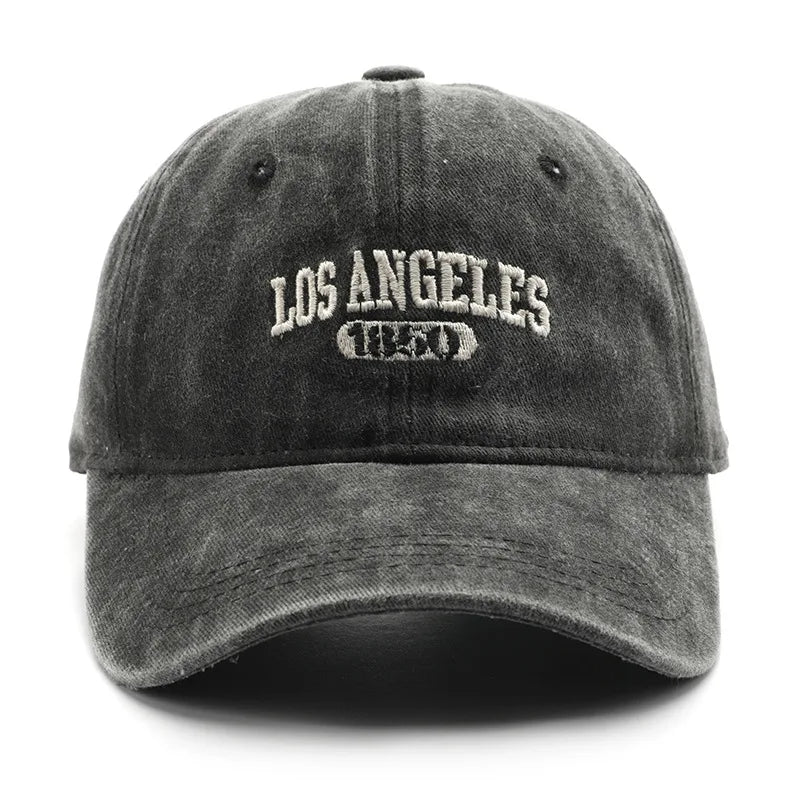 Fashion Casual Baseball Cap for Women Men Cotton Soft Top Hats Unisex Los Angeles Embroidery Snapback Hat Hiking Sunscreen Caps