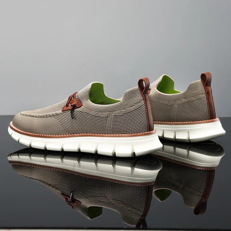 RM Outdoor Men’s Sneakers Shoes Men Loafers Lightweight Summer Fashion Breathable Mesh Men Casual Shoes Men Trainer