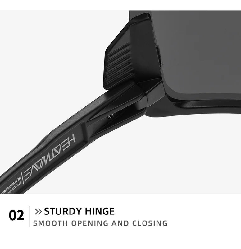 2024 New Heat wave Brand VECTOR Extra Large Men's Outdoor Sports Bike Windproof Sunglasses Fashion Women's Tone