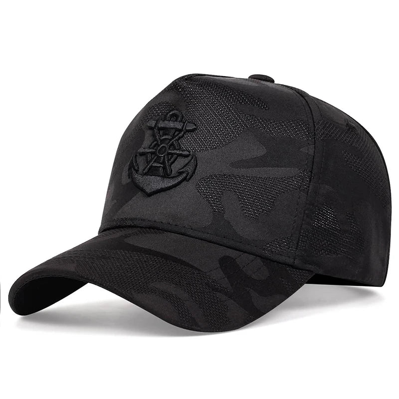 Unisex Anchor Embroidery Baseball Net Caps Spring Summer Outdoor Adjustable Casual Hats Sunscreen Hat