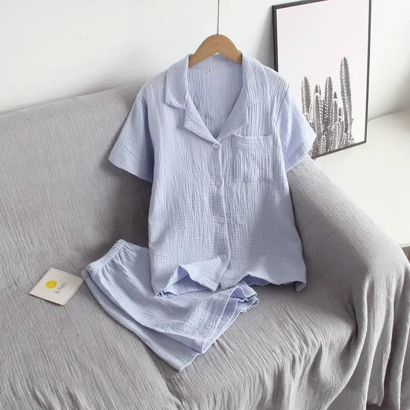 Short Sleeved Shorts Pijama Suit for Women Casual Wear Fashion Style 2 Pcs Pajama Set Summer Thin Women's Sleepwear Clothes
