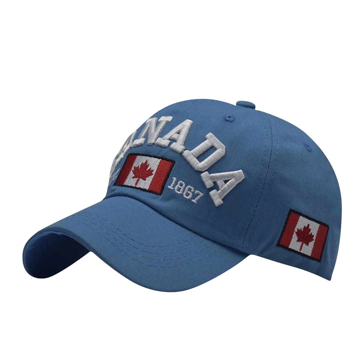 Canada Caps Men Women Summer Fashion Dad Hat Flag Letter Embroidery Black White Baseball Cap Women Gorras Hombre Souvenirs