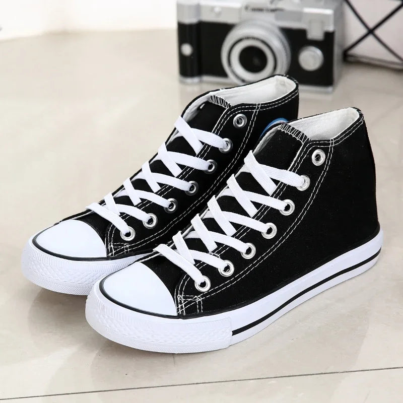 Breathable Lace-up Athletic High Top Canvas Vulcanized Shoes Zapatos De Hombre 2023 Men Shoes Summer Leisure Sneaker Fashion