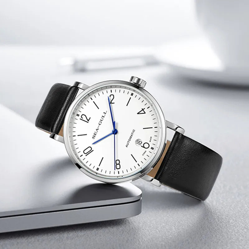 2023 Seagull Men's Automatic Mechanical Watch Official Authentic Bauhaus Business Casual Mechanical Wristwatch 819.17.6091