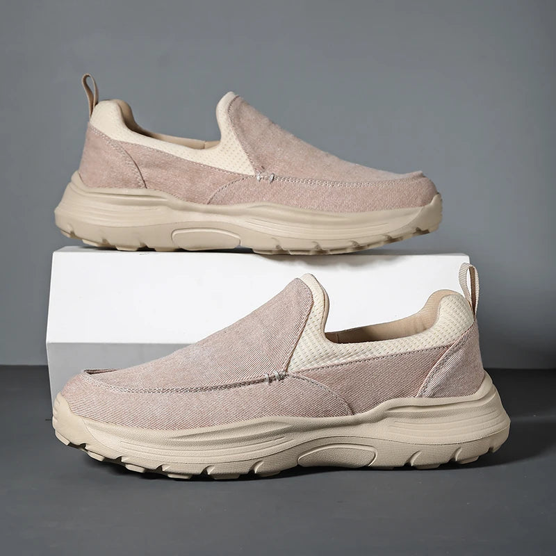 New Men Canvas Shoes Fashion Men's Casual Shoes Light Non-slip Loafer Washed Denim Flat shoes Outdoor Sneakers Vulcanized Shoes