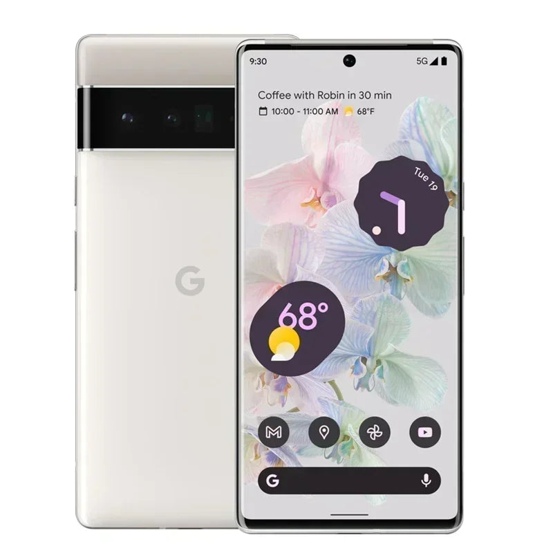 Google Pixel 6 Pro Cell Phone 128GB/256 ROM 12GB RAM Mobile 6.71" Smartphone Triple 50MP&48MP&12MP NFC +Case/Screen Protector