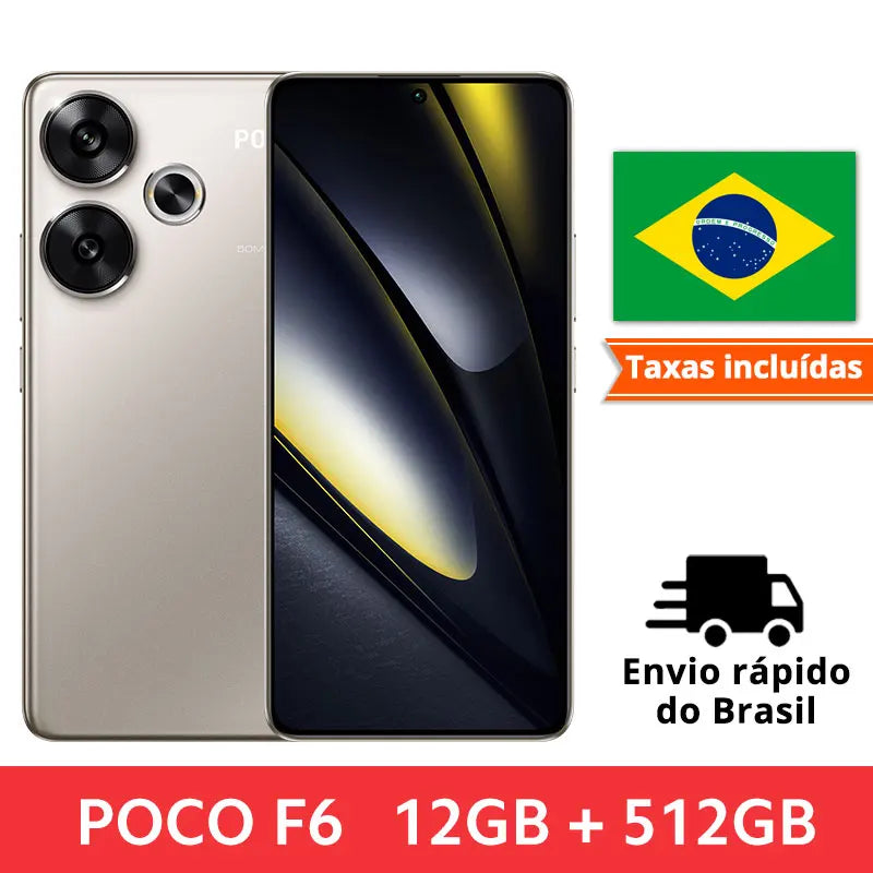 NEW POCO F6 Smartphone Snapdragon®8s Gen 3 1.5K CrystalRes AMOLED 90W Turbo Charging 5000mAh Battary 50MP dual camera with OIS