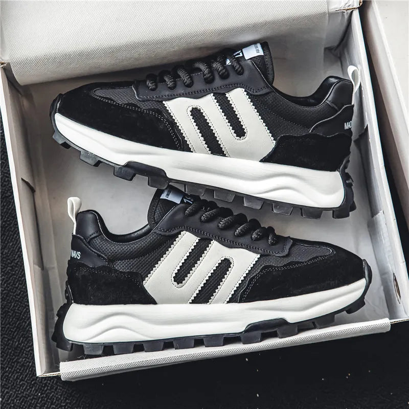 Fashion Designer Men Shoes Thick Sole Shoes Casual Sneakers Men Platform Trend Chunky Sneakers Walking Shoes