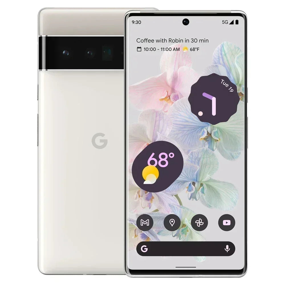 Google Pixel 6 Pro Cell Phone 128GB/256 ROM 12GB RAM Mobile 6.71" Smartphone Triple 50MP&48MP&12MP NFC +Case/Screen Protector