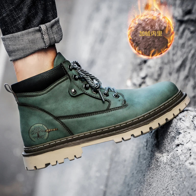 Brand Men Super Warm Snow Boots Winter Men's Ankle Boots Waterproof Short Outdoor Sneakers Autumn Men's Motorcycle