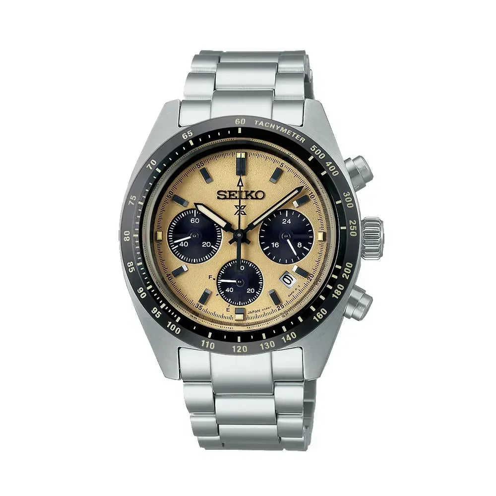 Original Seiko SSC813P1 Panda Three Eyes Series  Men Watches Top Brand Needle Dial Calendar Popularity Stainless Steel Watch