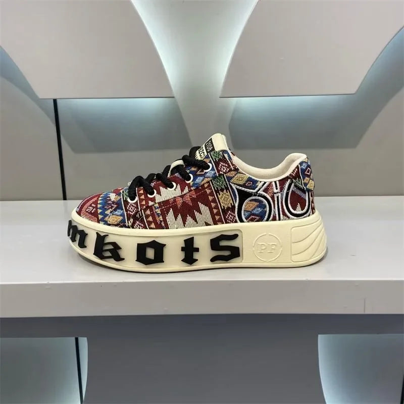 Sneakers Casual Men Designer White Shoes Fashion Microfiber Leather Fabric Breathable Height Increased Flat Platform Board Shoes