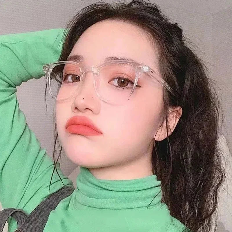 2024 New Transparent Computer Glasses Frame Women Men Anti Blue Light Round Eyewear Blocking Glasses Optical Spectacle Eyeglass
