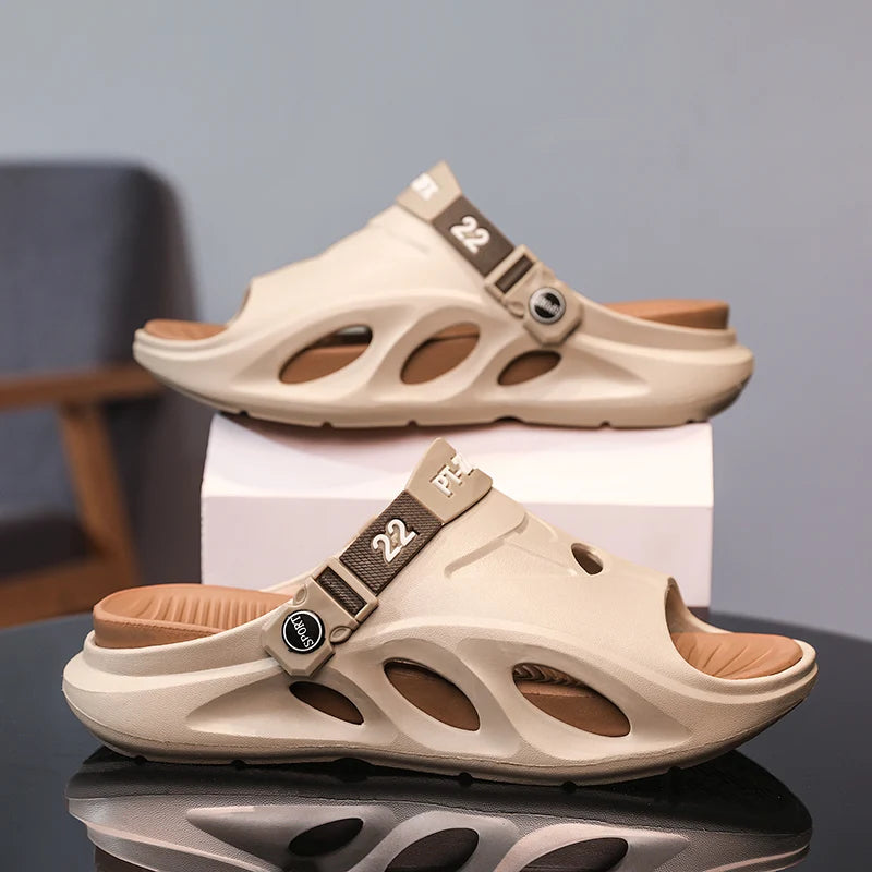 New Style Summer Men Slippers EVA Mans Flip Flops Outdoor Beach Sandals Young Fashion Men's Sandals Thick Bottom Non-slip Shoes