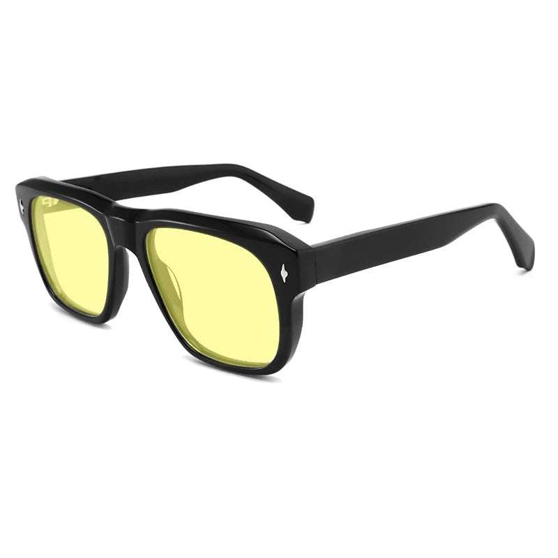 Vintage Polarized Acetate Sunglasses Men Handmade Quality Retro Designer UV400 Sunglasses Women Luxury Brand Big Face Eyewear
