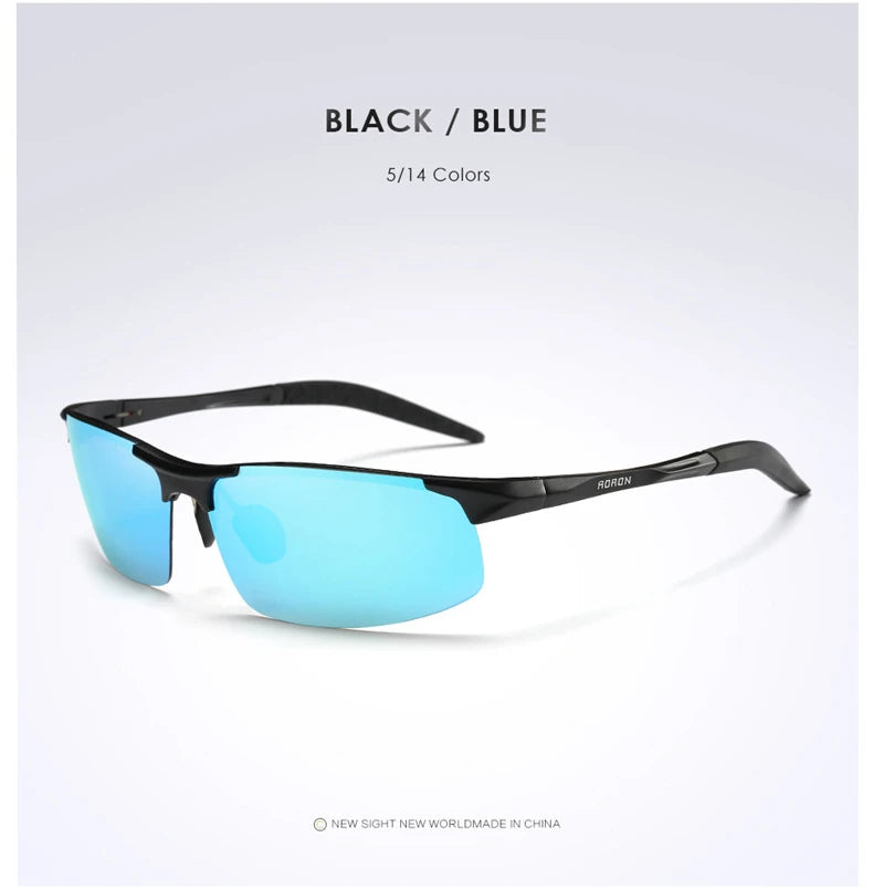 Driving Polarized Sunglasses Men Aluminum Magnesium Frame Sport Sun Glasses Driver Retro Goggles Sunglass UV400 Anti-Glare