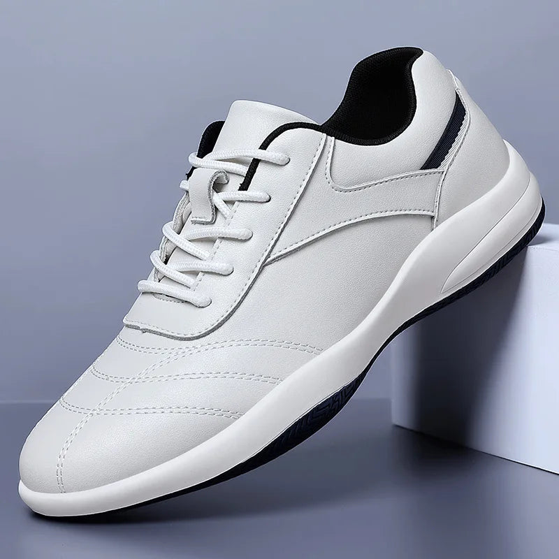 Men Business Dress Leather Shoes Spring Autumn Leisure Genuine Leather Breathable Soft Sole Comfortable Vulcanized Shoes for Men