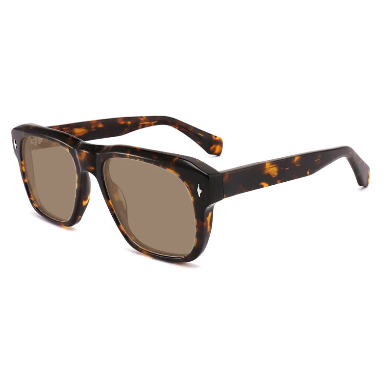 Vintage Polarized Acetate Sunglasses Men Handmade Quality Retro Designer UV400 Sunglasses Women Luxury Brand Big Face Eyewear