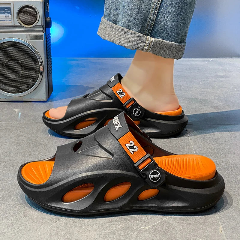 New Style Summer Men Slippers EVA Mans Flip Flops Outdoor Beach Sandals Young Fashion Men's Sandals Thick Bottom Non-slip Shoes