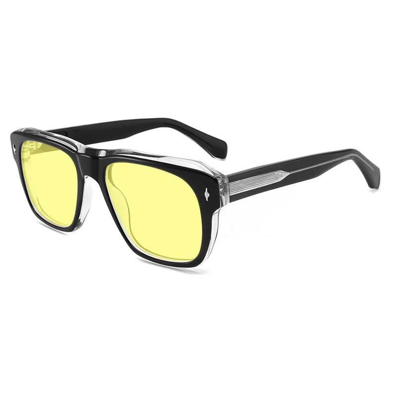Vintage Polarized Acetate Sunglasses Men Handmade Quality Retro Designer UV400 Sunglasses Women Luxury Brand Big Face Eyewear