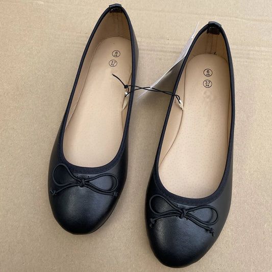 Aneikeh Fashion Slip-On Elegant Silk Ballet Mules black 2024 Summer Sweet Shallow Bow Ballet Flats Heel Ladies Loafers Shoes