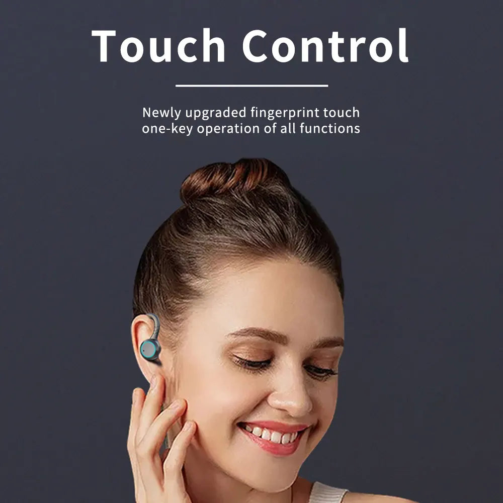 TWS Bluetooth-Compatible Earphone IPX7 Waterproof Wireless 5.0 Headphone Sports Noise Reduction Earduds With Microphone Headset