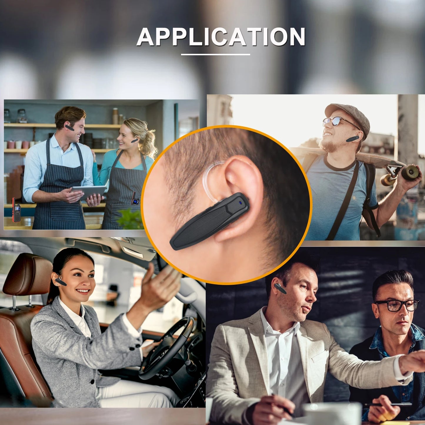 Walkie Talkie Wireless Bluetooth PTT Headset Earpiece Hands-free K Plug For KENWOOD Microphone headset Adapter Baofeng UV-5R