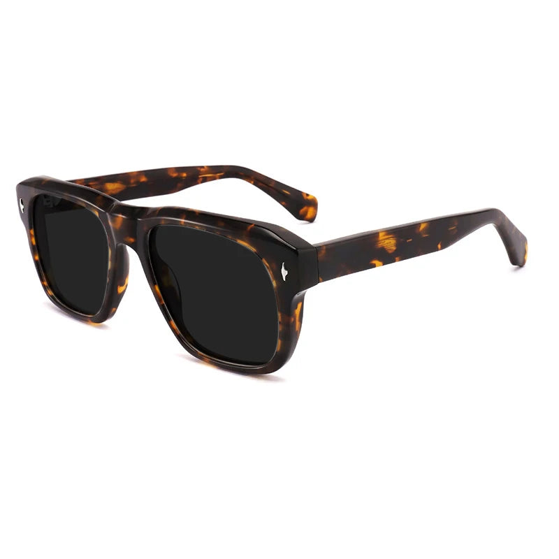 Vintage Polarized Acetate Sunglasses Men Handmade Quality Retro Designer UV400 Sunglasses Women Luxury Brand Big Face Eyewear