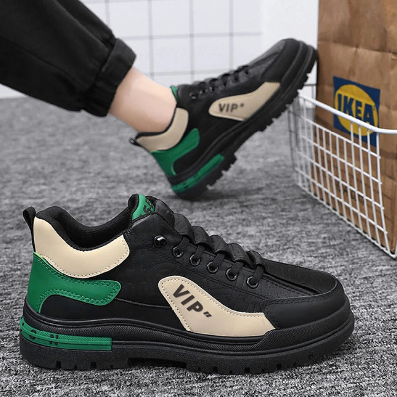 2024 New Shoes for Men Comfortable Lace Up Flat Men's Casual Shoes Outdoor Male Sneakers Fashion Sport Vulcanized Men Shoes 운동화