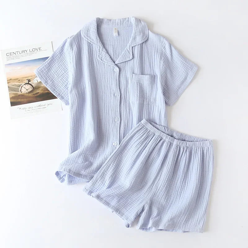 Short Sleeved Shorts Pijama Suit for Women Casual Wear Fashion Style 2 Pcs Pajama Set Summer Thin Women's Sleepwear Clothes