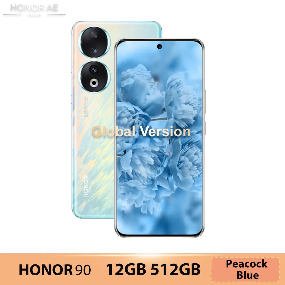 Global Version HONOR 90 5G 200MP Ultra-Clear Camera Snapdragon 7 Gen 1 5000mAh Battery Life 66W Supercharger 120Hz