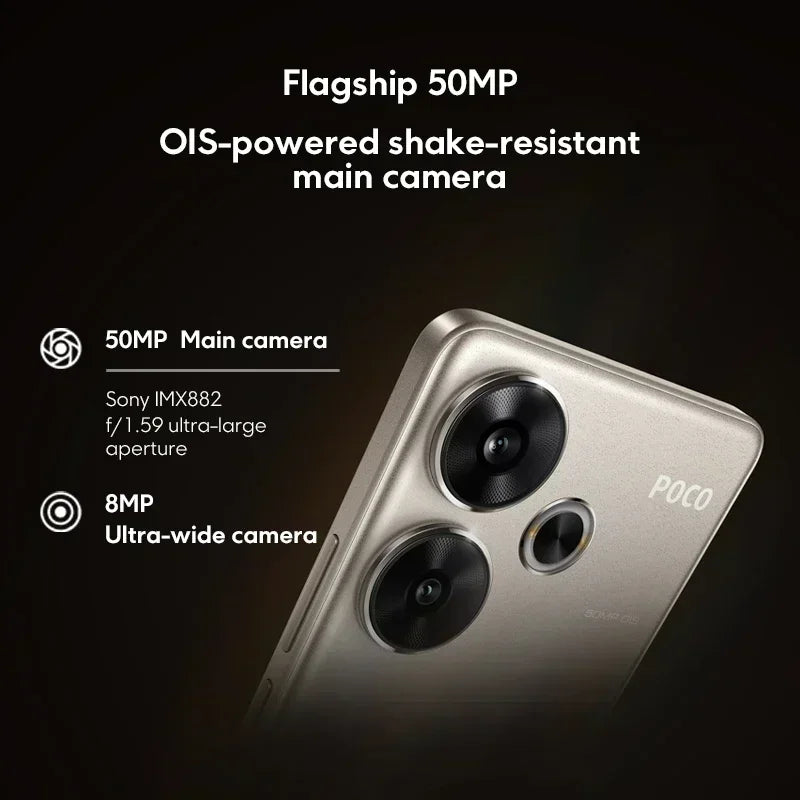 NEW POCO F6 Smartphone Snapdragon®8s Gen 3 1.5K CrystalRes AMOLED 90W Turbo Charging 5000mAh Battary 50MP dual camera with OIS