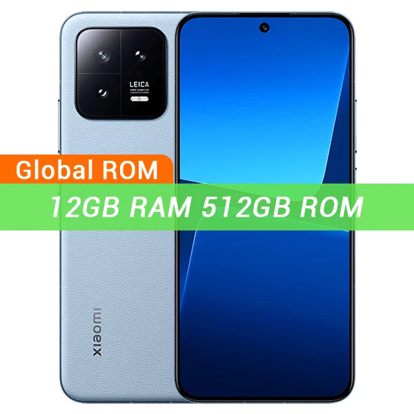 Xiaomi Mi 13 Global ROM Snapdragon 8 Gen 2 Cellphone 120Hz OLED Screen 50MP Leica Camera 67W Fast Charger IP68 MIUI 14