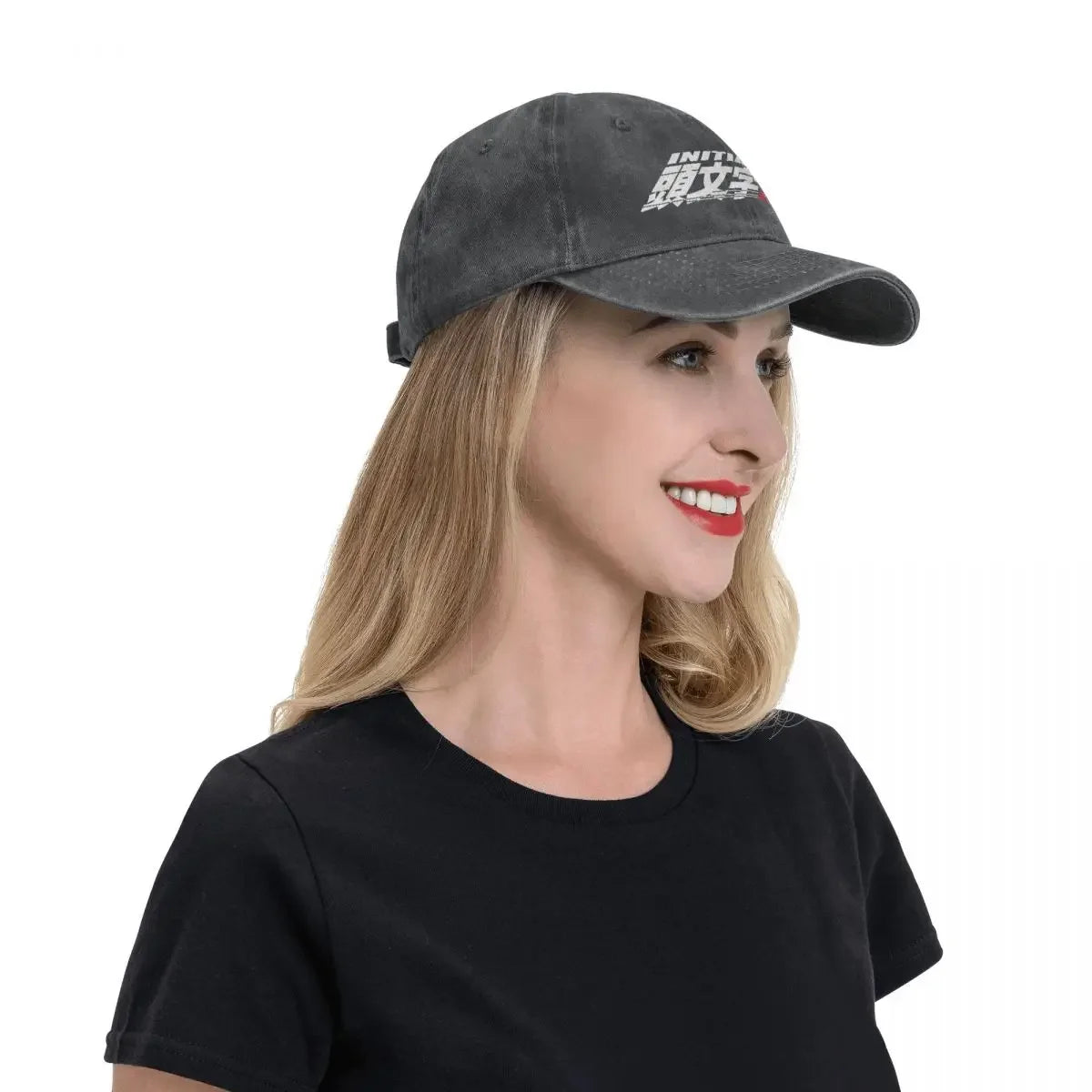Anime Initial D Logo Spring Summer Cap Dad Baseball Cap Hip Hop Race Racing Hat Denim Outdoor Travel Casquette