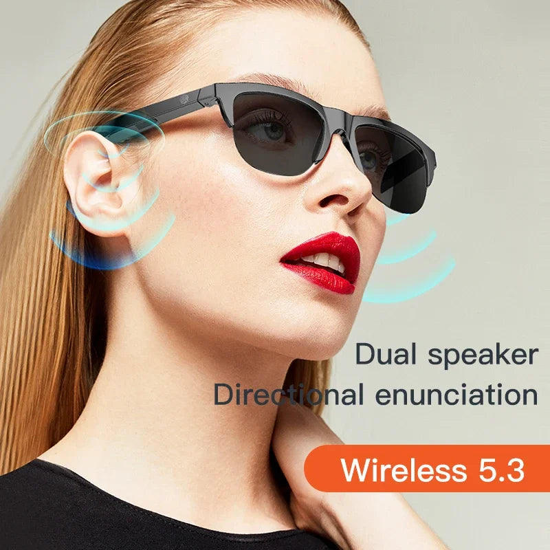 Bluetooth Men's Glasses Smart Audio Wireless Earphones Outdoor UV Protection Multi Functional Sunglasses For Electric Scooter