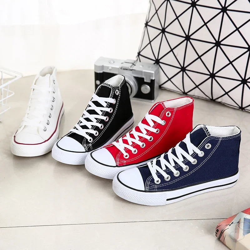 Breathable Lace-up Athletic High Top Canvas Vulcanized Shoes Zapatos De Hombre 2023 Men Shoes Summer Leisure Sneaker Fashion