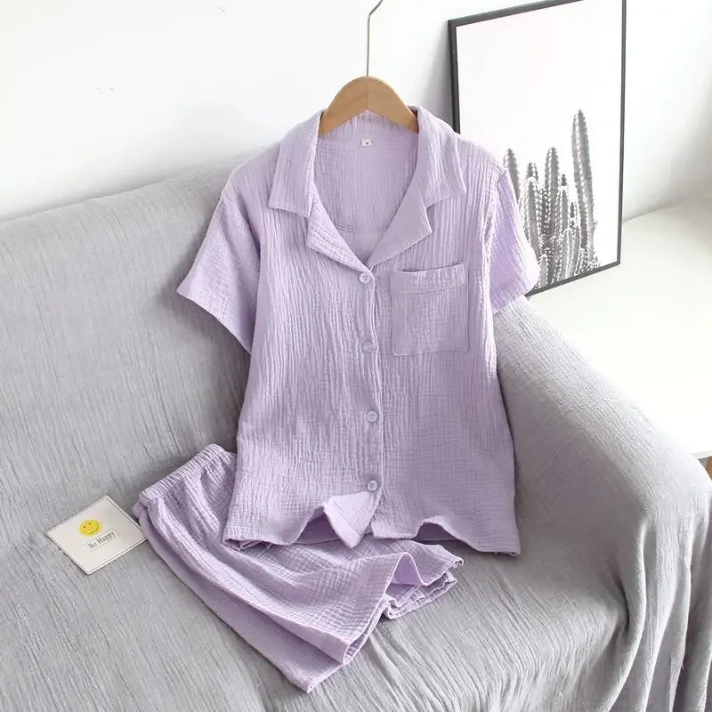 Short Sleeved Shorts Pijama Suit for Women Casual Wear Fashion Style 2 Pcs Pajama Set Summer Thin Women's Sleepwear Clothes