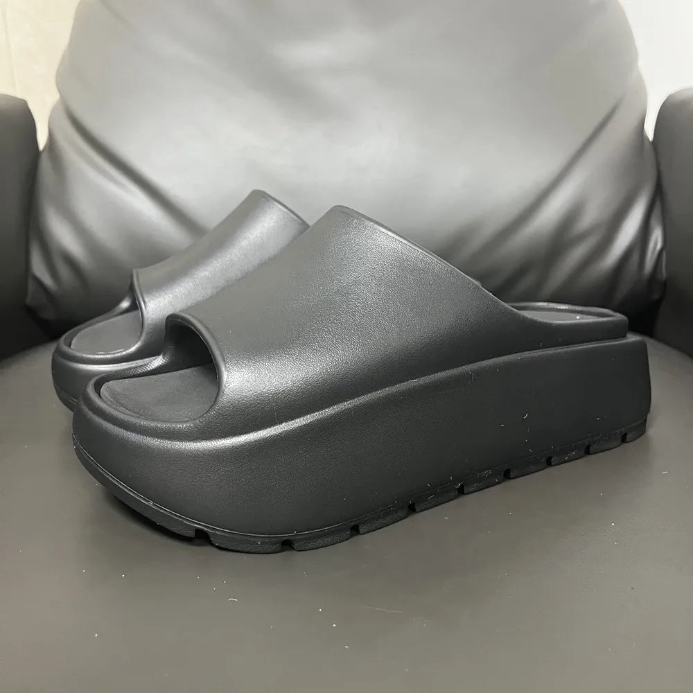Women Summer Slippers Thick Bottom Non-Slip Unisex Platform Shoes Fashion Women's Open Toe Soft Outdoor Sand Casual Slipper 2024