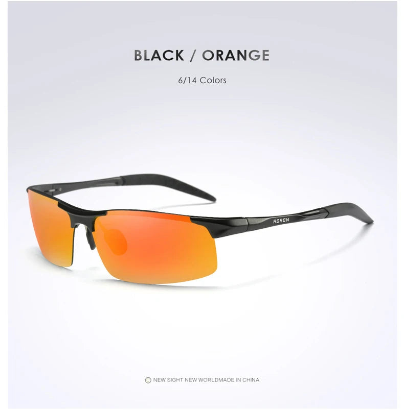 Driving Polarized Sunglasses Men Aluminum Magnesium Frame Sport Sun Glasses Driver Retro Goggles Sunglass UV400 Anti-Glare