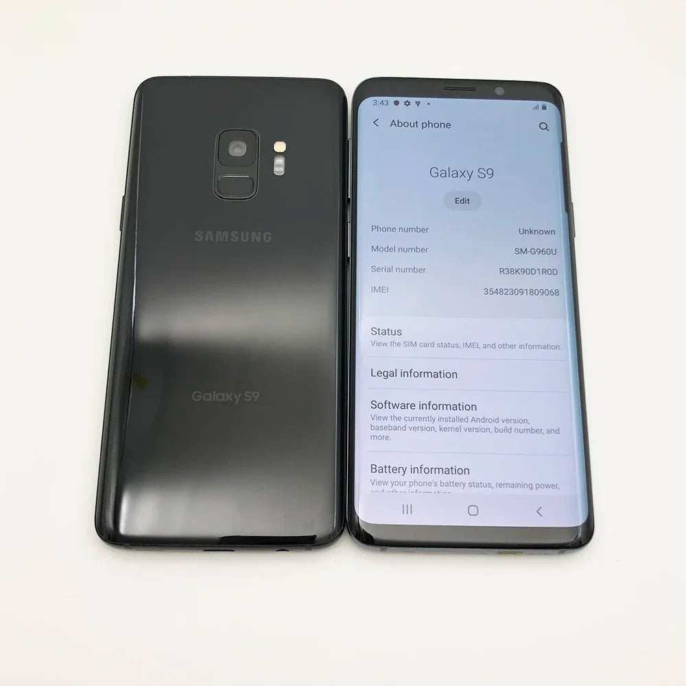هاتف محمول Samsung Galaxy S9 G960U G960U1 بذاكرة وصول عشوائي 4 جيجابايت وذاكرة قراءة فقط 64 جيجابايت وشاشة 5.8 بوصة وثماني النواة ومزود بتقنية 4G LTE ومعالج NFC Snapdragon 845 الأصلي
