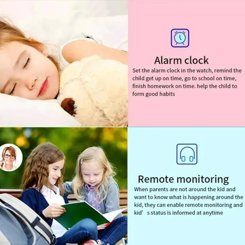 1~6PCS Children's Smart Watch GPS Tracker Phone Call Digital Watch, Sports Smart Watch, Touch Screen Mobile Phone Camera Loss