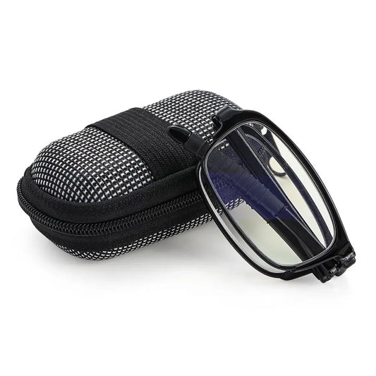 Portable Folding Reading Glasses with Case Women Men Lightweight TR90 Frame Presbyopic Eyeglasses Foldable Hyperopia Eyewear