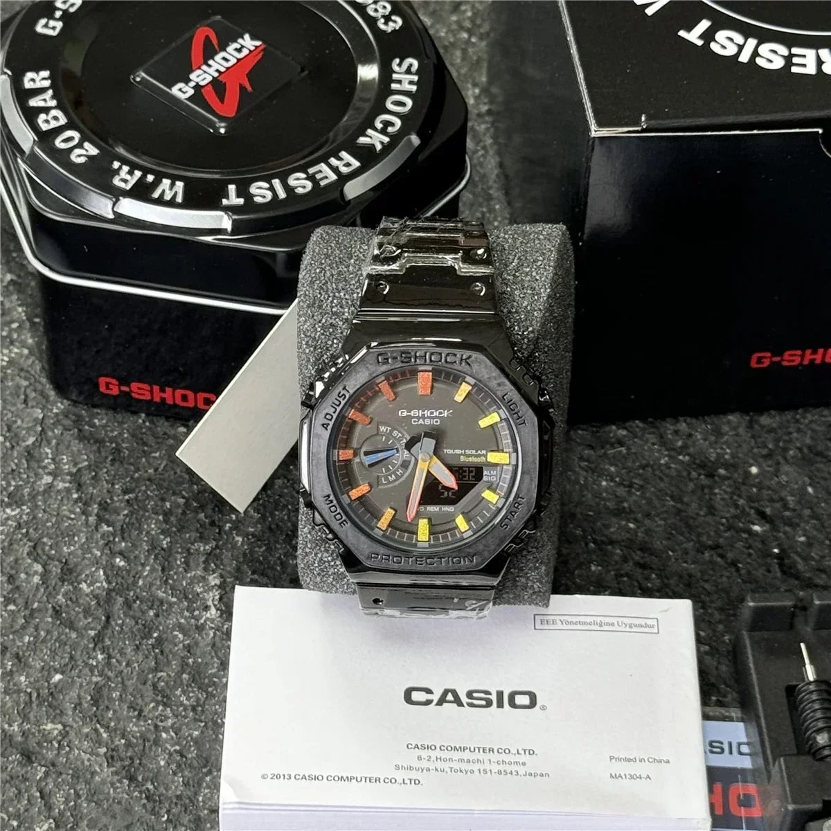 New Men's Watch GM-2100 Waterproof and Shockproof Date Sports Alarm Clock Multi functional LED Dual Screen Watch