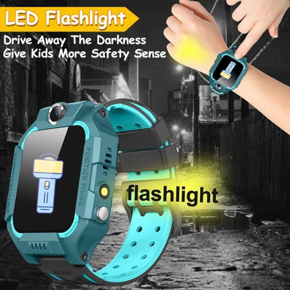 1~6PCS Children's Smart Watch GPS Tracker Phone Call Digital Watch, Sports Smart Watch, Touch Screen Mobile Phone Camera Loss