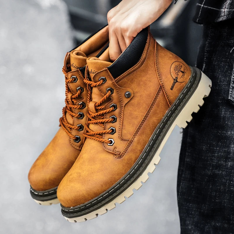 Brand Men Super Warm Snow Boots Winter Men's Ankle Boots Waterproof Short Outdoor Sneakers Autumn Men's Motorcycle