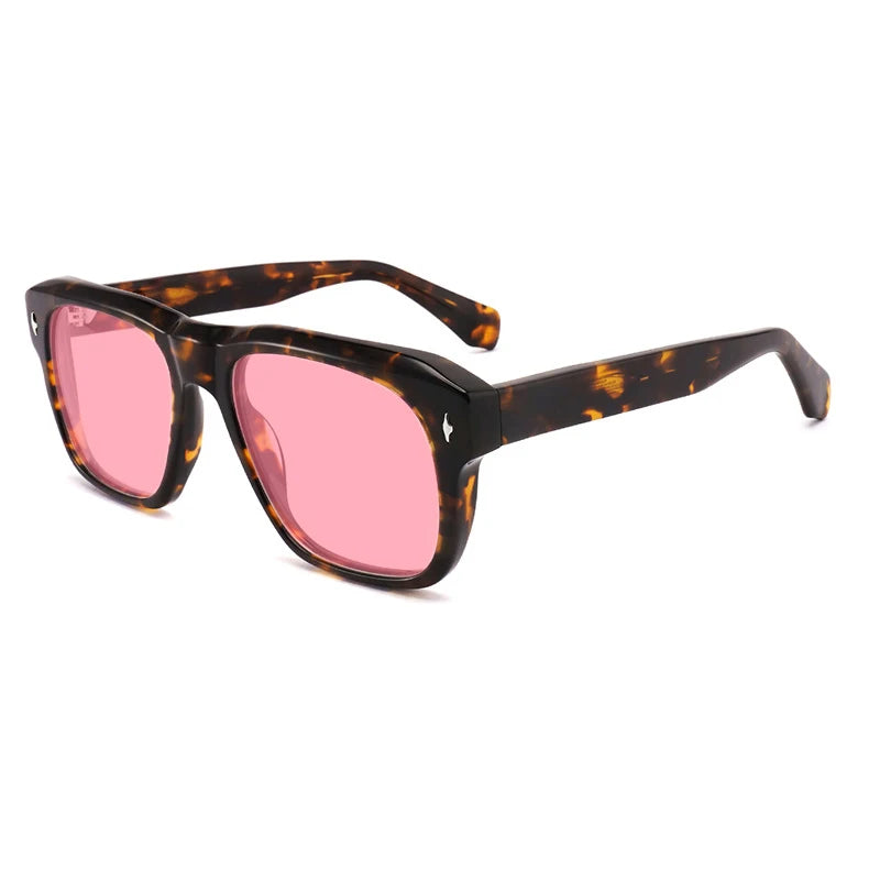 Vintage Polarized Acetate Sunglasses Men Handmade Quality Retro Designer UV400 Sunglasses Women Luxury Brand Big Face Eyewear