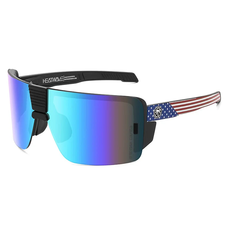 2024 New Heat wave Brand VECTOR Extra Large Men's Outdoor Sports Bike Windproof Sunglasses Fashion Women's Tone